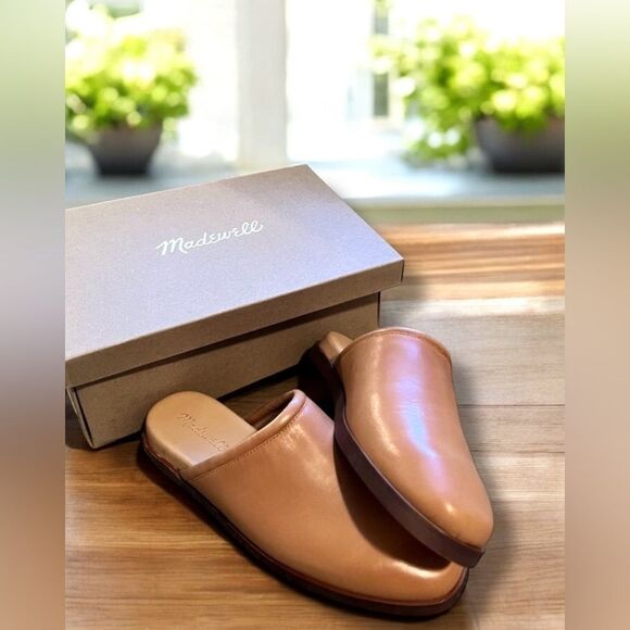 Madewell Louisa Women’s Amber Brown Leather Mule Loafer Flat Size 11 - Picture 10 of 12